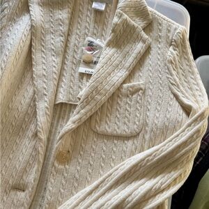 Worthington Ivory Cable Knit Blazer